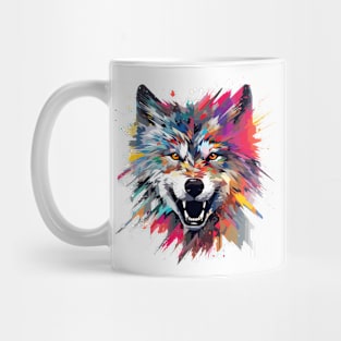 Wolf Animal Freedom World Wildlife Wonder Abstract Mug